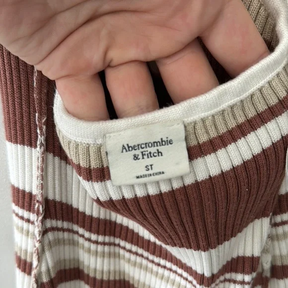 Abercrombie Striped Brown and White Dress - Picture 3 of 3